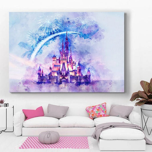 Disney World Magic Castle Canvas