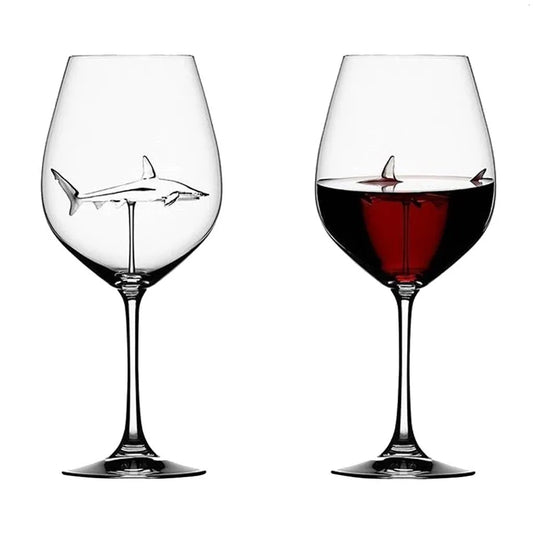 Custom Shark Wine Glass