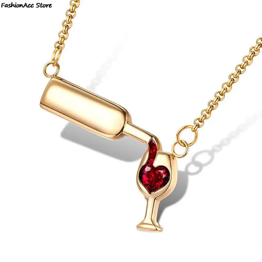 Stainless Steel Wine Necklace