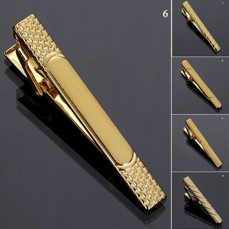 1pc Men's Short Tie Clip Simple Style Pin Clasp Rose Gold Color Male Business Necktie Clip Classic Men Jewelry Accessories Hot