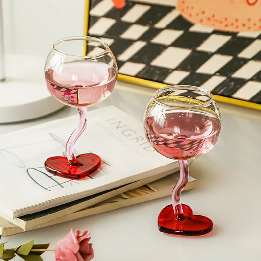 Heart Shaped Wine Glass