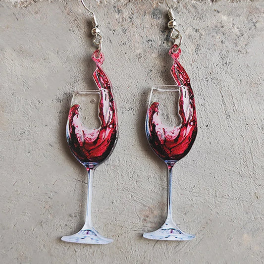 Lovely Wine Glass Earrings