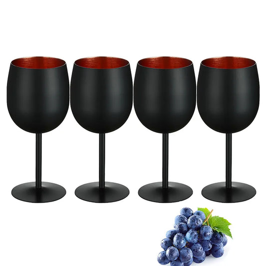 Stainless Steel Wine Glass Set of 4