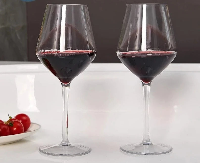 Unbreakable Plastic Wine Glass Set