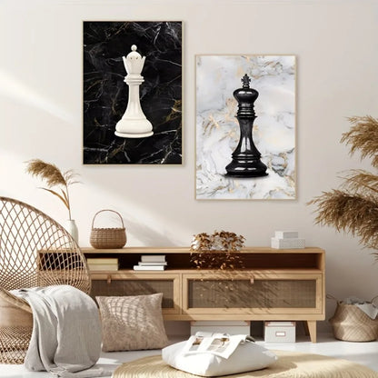 2pieces/set of chess King poster Wall Art Frameless wall painting Living room bedroom corridor unframed canvas printing painting