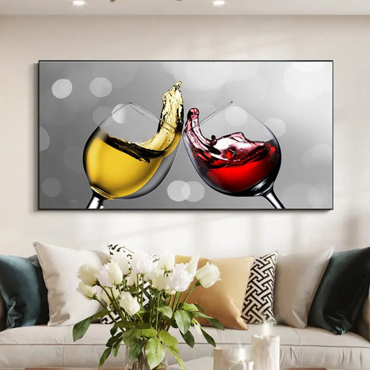 Modern Wine Glass Canvas