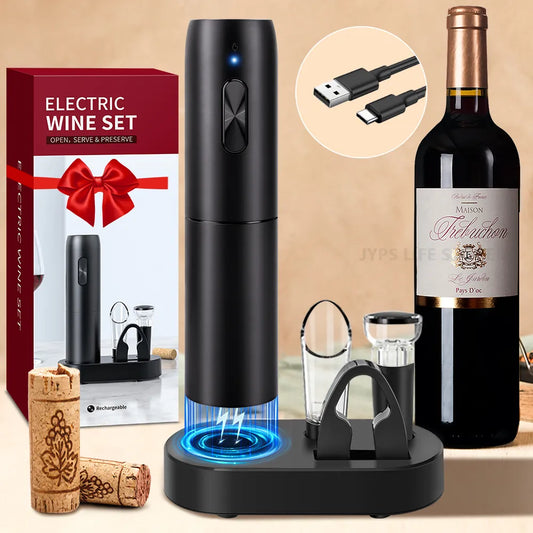 Electric Wine Opener Set with Charging Base
