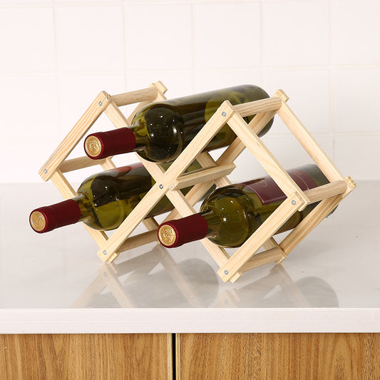 Wooden Wine Rack Folding Wooden Wine Rack Ornaments